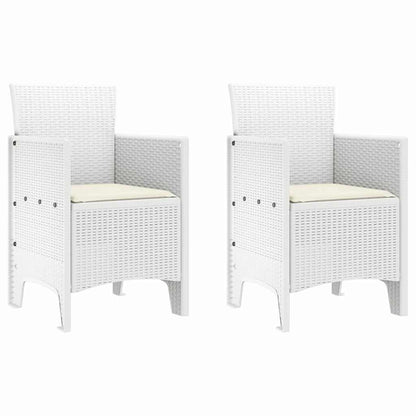 Garden Chair 2 pcs White 53 x 49 x 85 cm PP