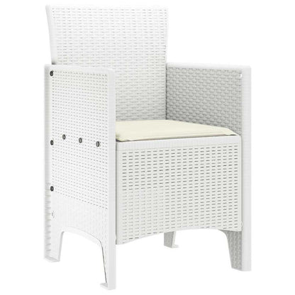 Garden Chair 2 pcs White 53 x 49 x 85 cm PP