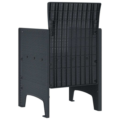 Garden Chair 4 pcs Anthracite 53 x 49 x 85 cm PP