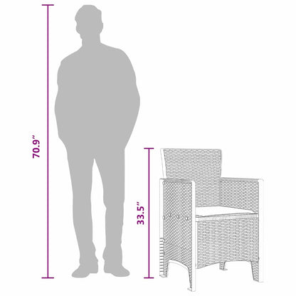 Garden Chair 4 pcs Anthracite 53 x 49 x 85 cm PP