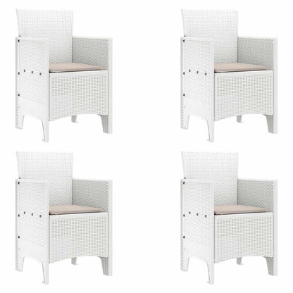 Garden Chair 4 pcs White 53 x 49 x 85 cm PP