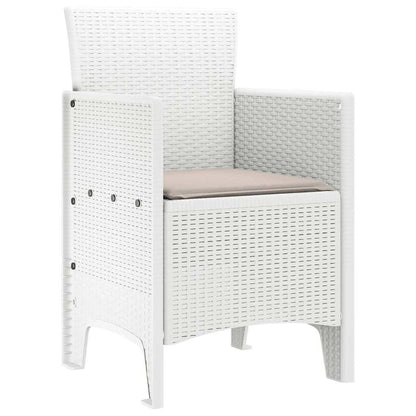 Garden Chair 4 pcs White 53 x 49 x 85 cm PP