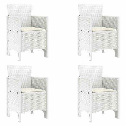 Garden Chair 4 pcs White 53 x 49 x 85 cm PP