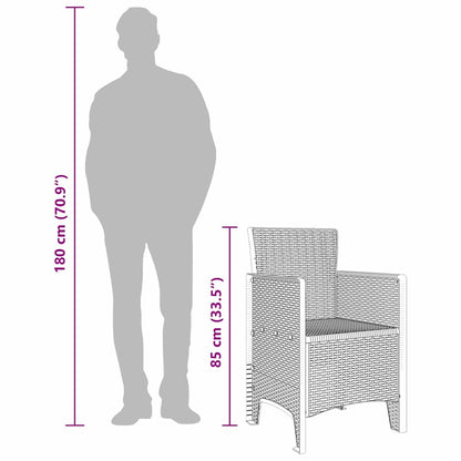 Garden Chair 4 pcs Light grey 53 x 49 x 85 cm PP