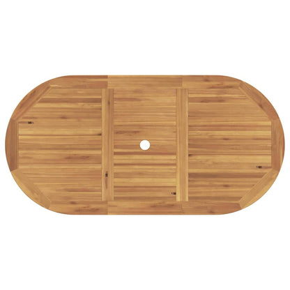 Garden Dining Set 7 pcs Brown Solid teak wood