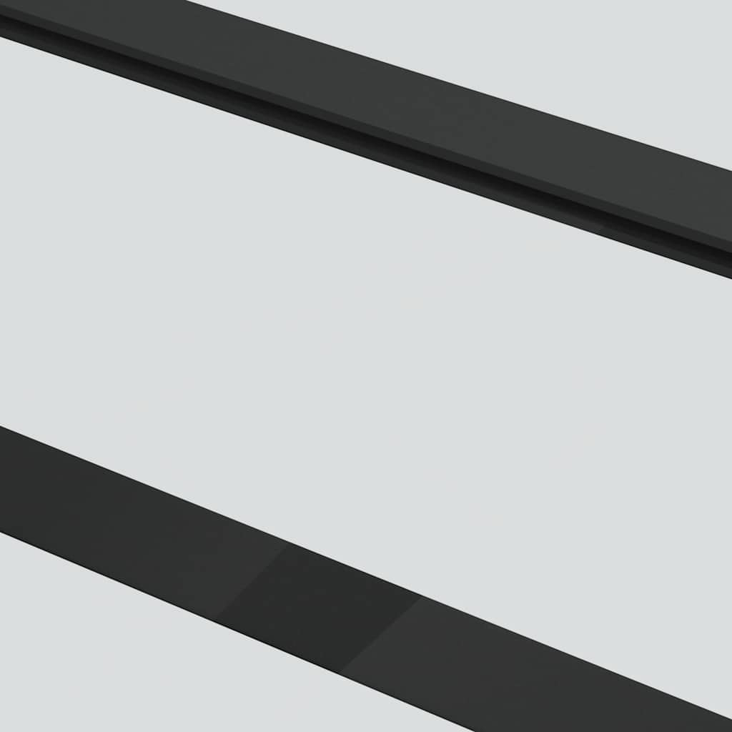 Sliding Door with Hardware Set Black 102x205 cm ESG Glass