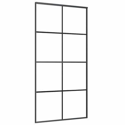 Sliding Door with Hardware Set Black 102.5x205 cm ESG Glass