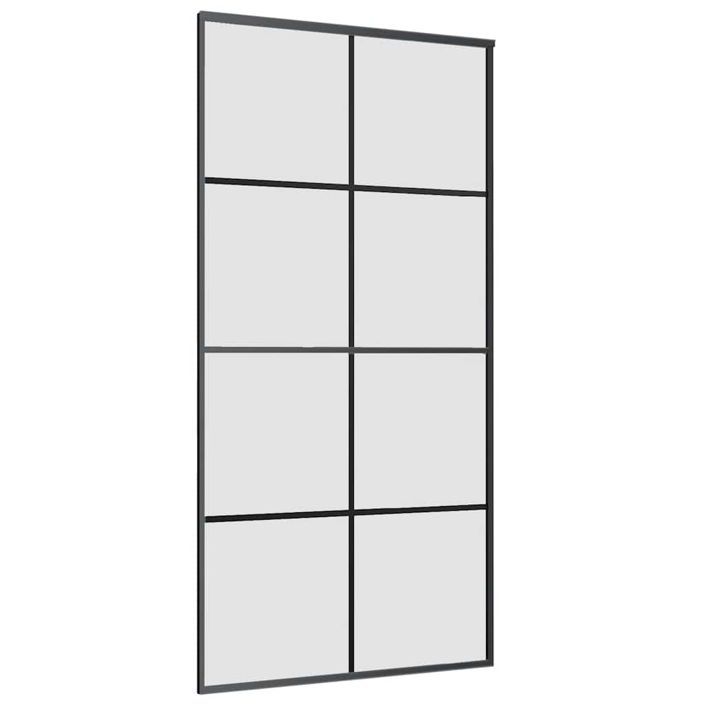 Sliding Door with Hardware Set Black 102.5x205 cm ESG Glass