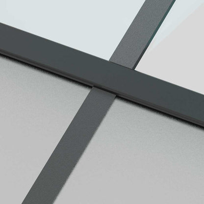 Sliding Door with Hardware Set Black 102.5x205 cm Tempered Glass