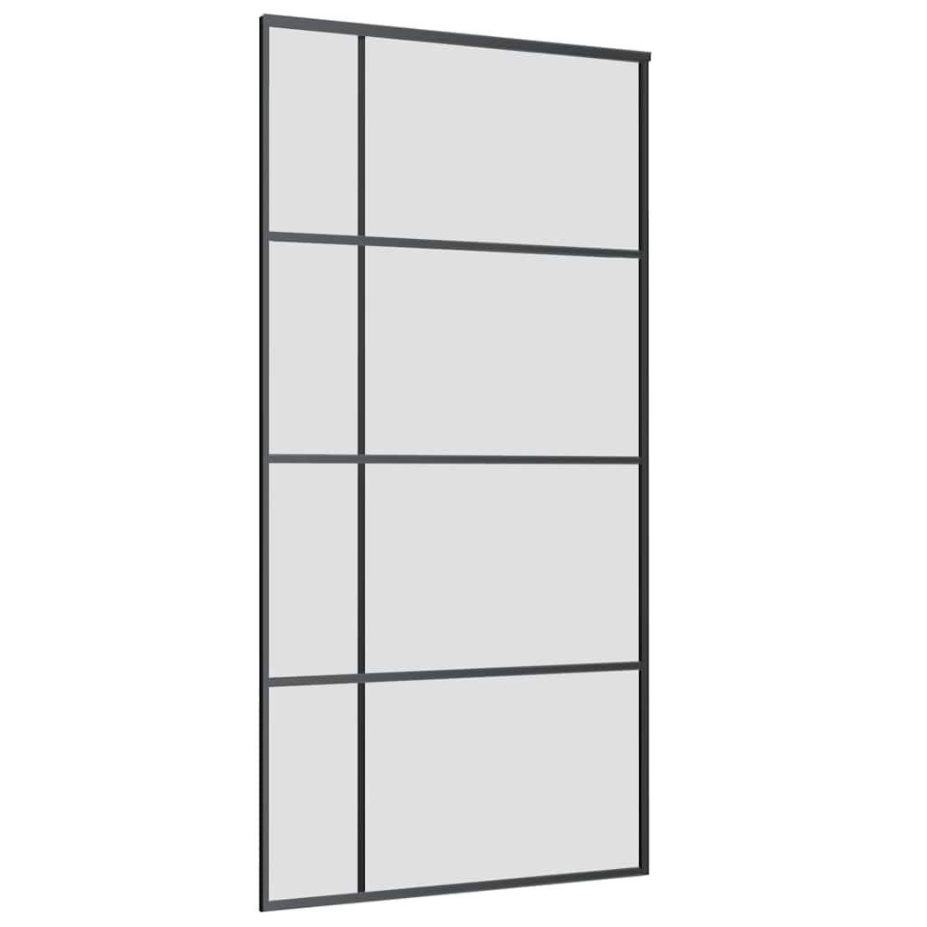 Sliding Door with Hardware Set Black 102.5x205 cm ESG Glass