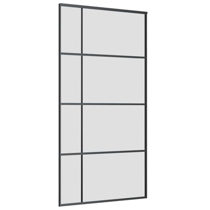 Sliding Door with Hardware Set Black 102.5x205 cm ESG Glass