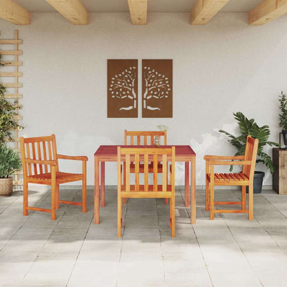 Garden Dining Set 5 pcs Brown Solid Acacia wood