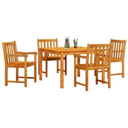 Garden Dining Set 5 pcs Brown Solid Acacia wood