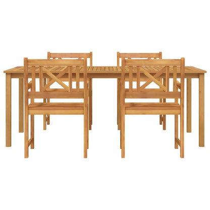 Garden Dining Set 5 pcs Brown Solid acacia wood