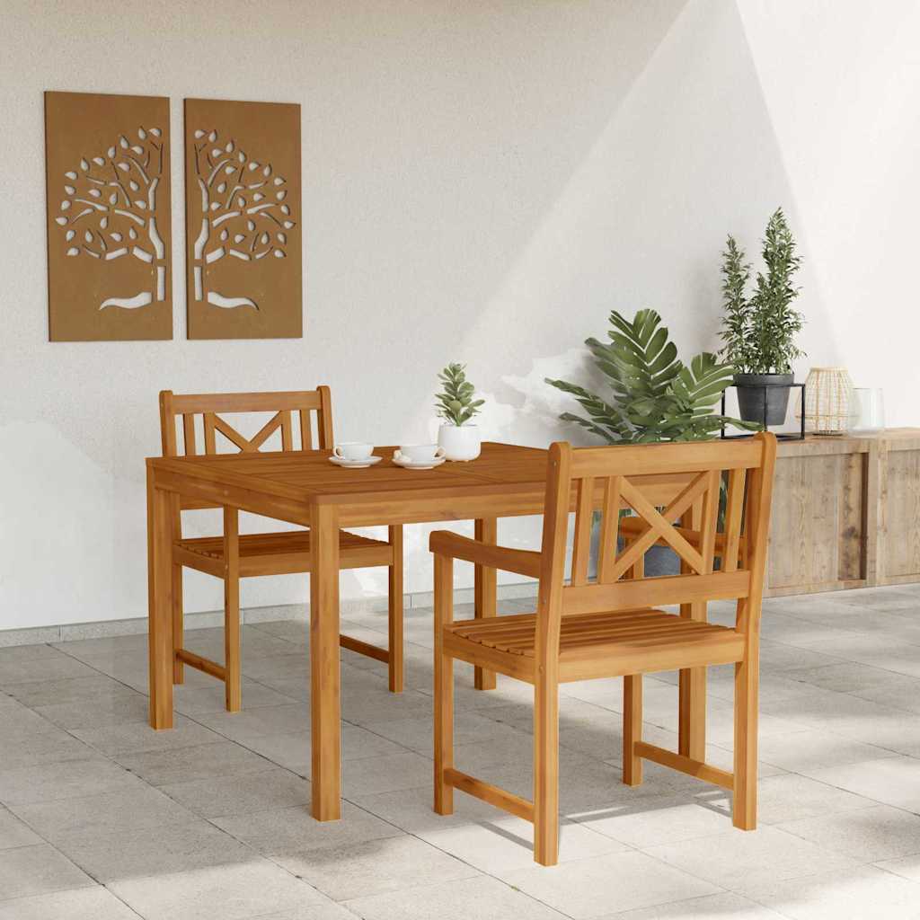 Garden Dining Set 3 pcs Brown Solid Acacia wood