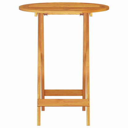 Folding Bistro Set Folding 3 pcs Brown Solid acacia wood