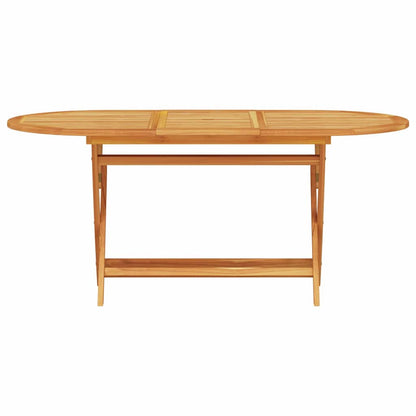 Garden Dining Set Folding 7 pcs Brown Solid acacia wood