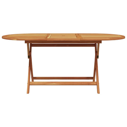 Garden Dining Set Folding 5 pcs Leaf pattern Solid acacia wood