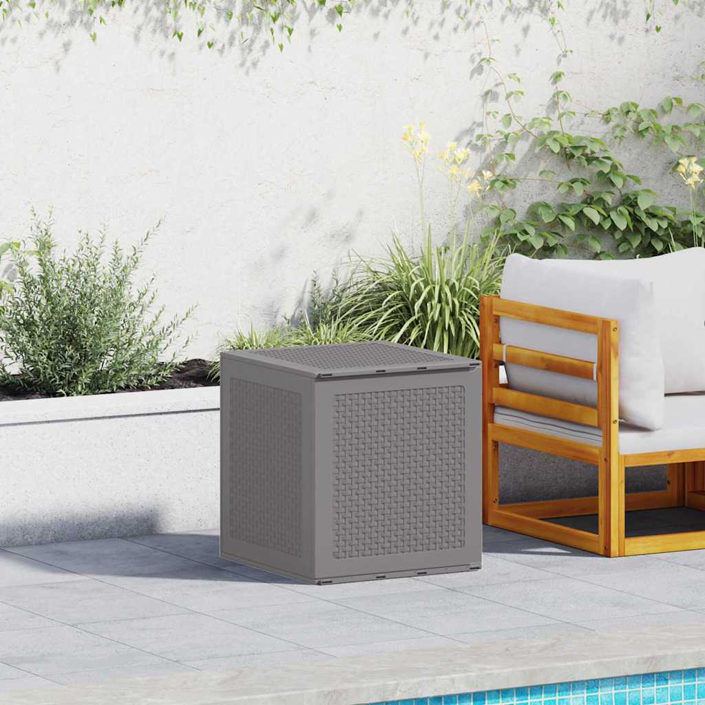 Garden Storage Box Light Grey 55 x 53 x 57 cm Polypropylene
