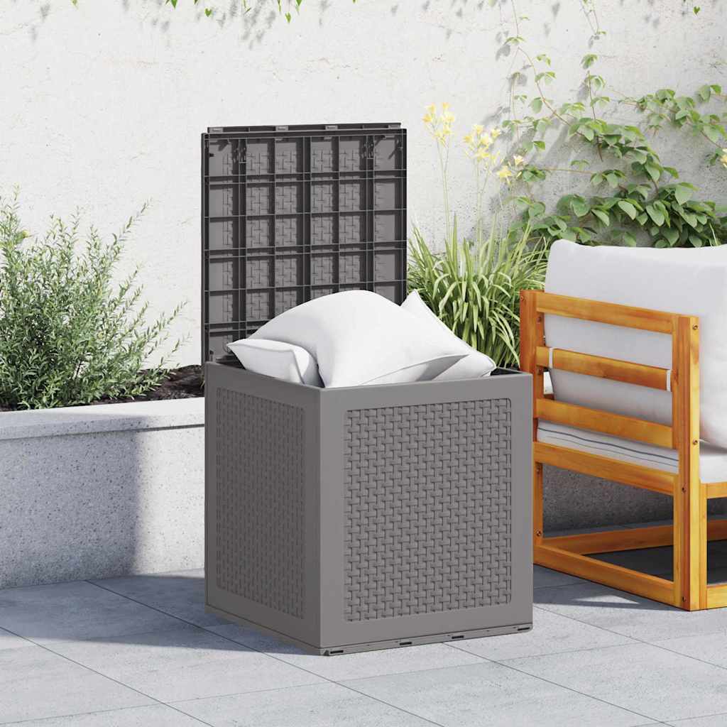 Garden Storage Box Light Grey 55 x 53 x 57 cm Polypropylene