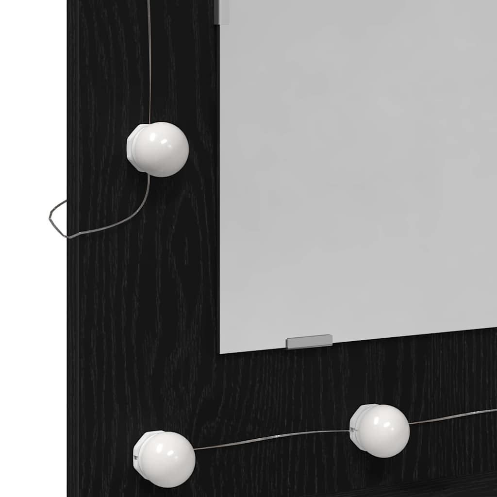 Mirror Cabinet Black oak 62 x 31.5 x 62 cm Engineered Wood