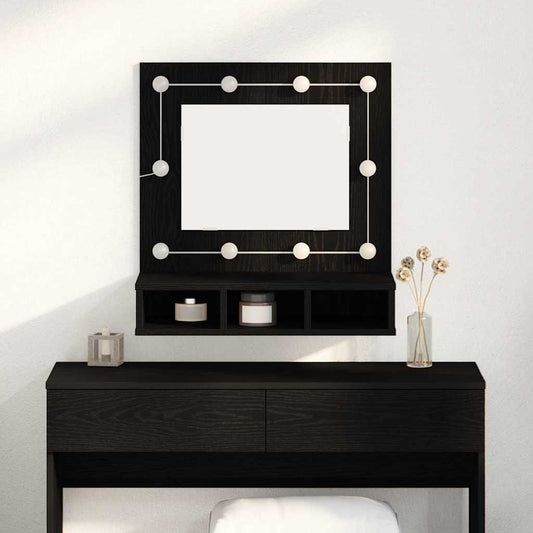 Mirror Cabinet Black oak 62 x 31.5 x 62 cm Engineered Wood