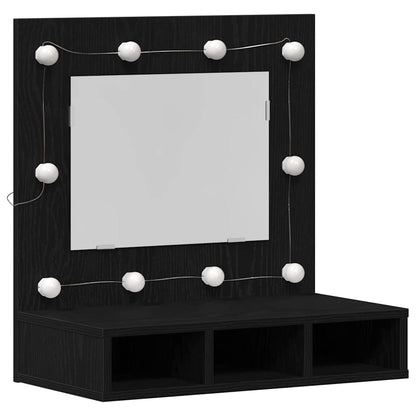 Mirror Cabinet Black oak 62 x 31.5 x 62 cm Engineered Wood