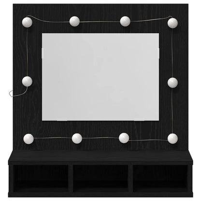 Mirror Cabinet Black oak 62 x 31.5 x 62 cm Engineered Wood