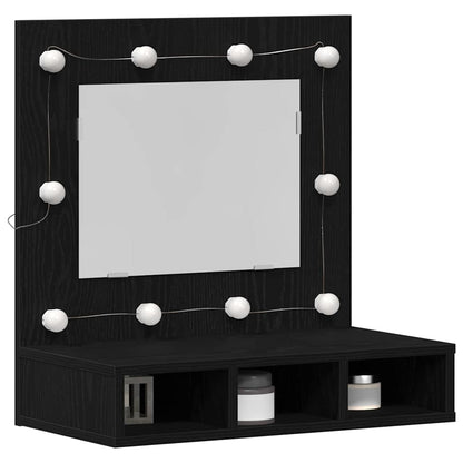 Mirror Cabinet Black oak 62 x 31.5 x 62 cm Engineered Wood