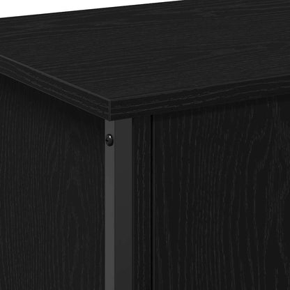 TV Cabinet Black Oak 100 x 35 x 45 cm Engineered Wood