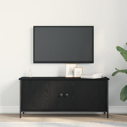 TV Cabinet Black Oak 100 x 35 x 45 cm Engineered Wood