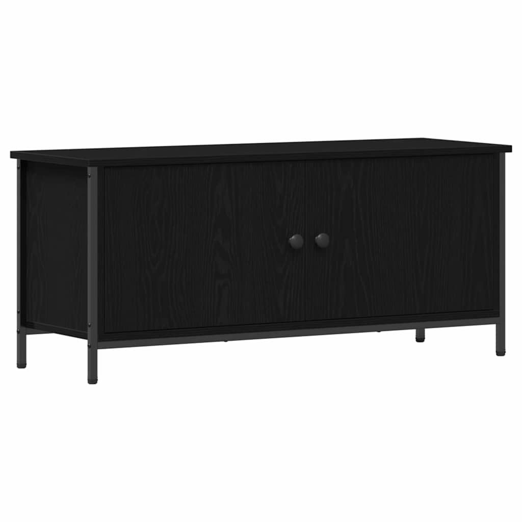 TV Cabinet Black Oak 100 x 35 x 45 cm Engineered Wood