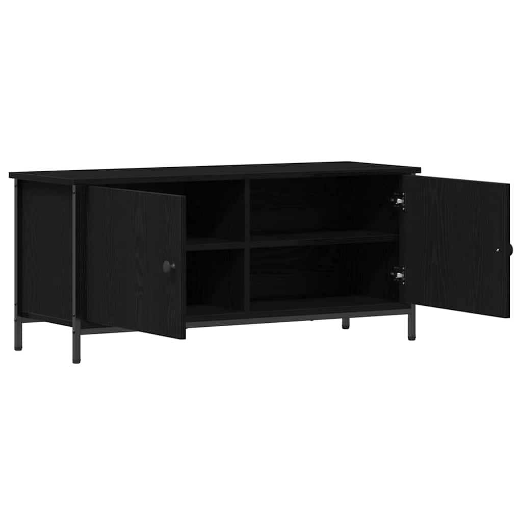 TV Cabinet Black Oak 100 x 35 x 45 cm Engineered Wood