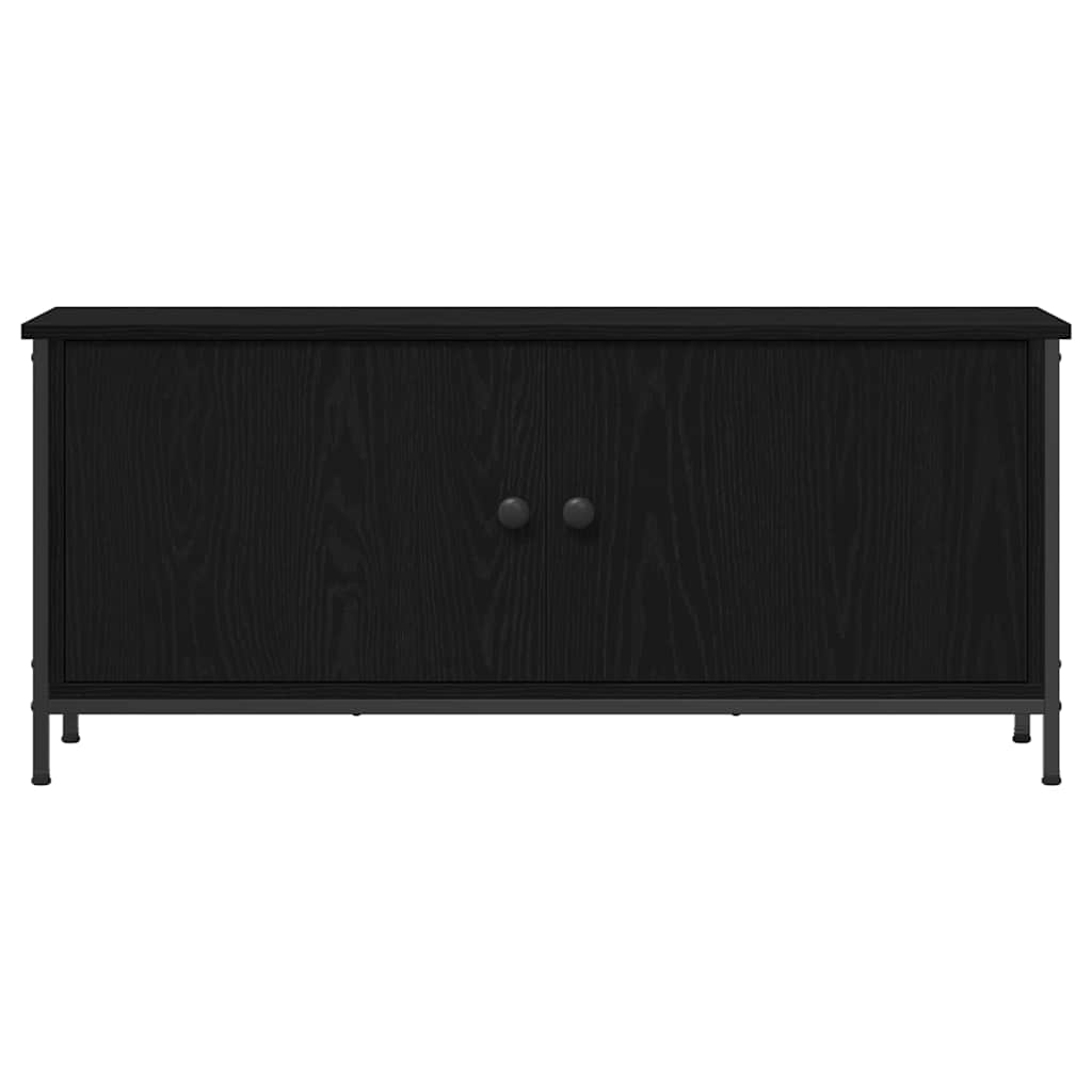 TV Cabinet Black Oak 100 x 35 x 45 cm Engineered Wood