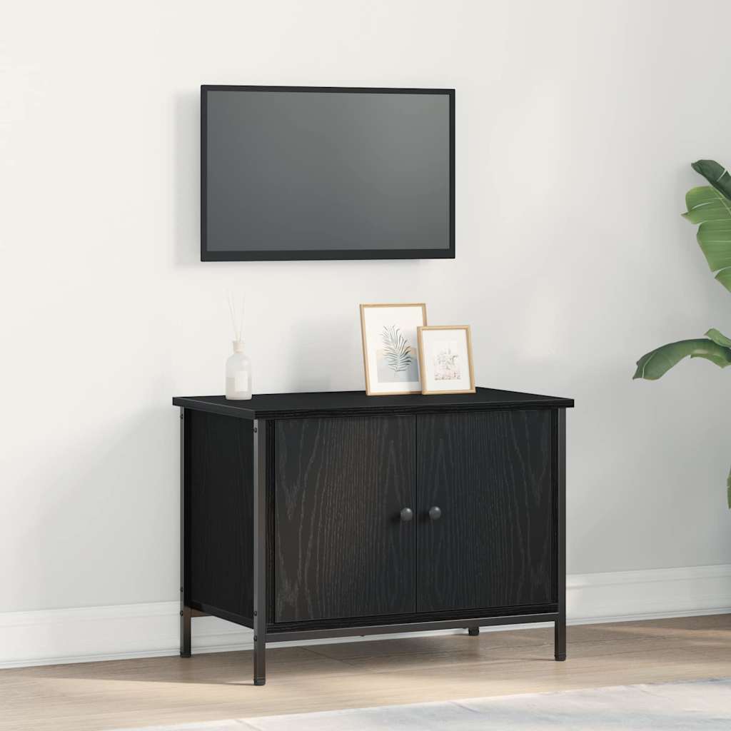 TV Cabinet Black Oak 60 x 35 x 45 cm Engineered Wood