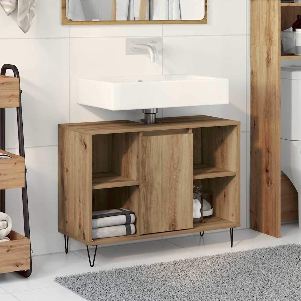 Bathroom Cabinet Artisan Oak 80 x 33 x 60 cm Engineered Wood