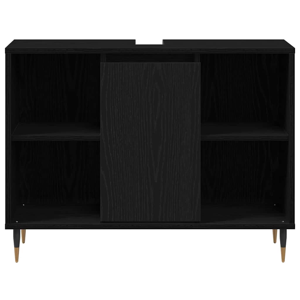 Bathroom Cabinet Black 80 x 33 x 60 cm Engineered Wood