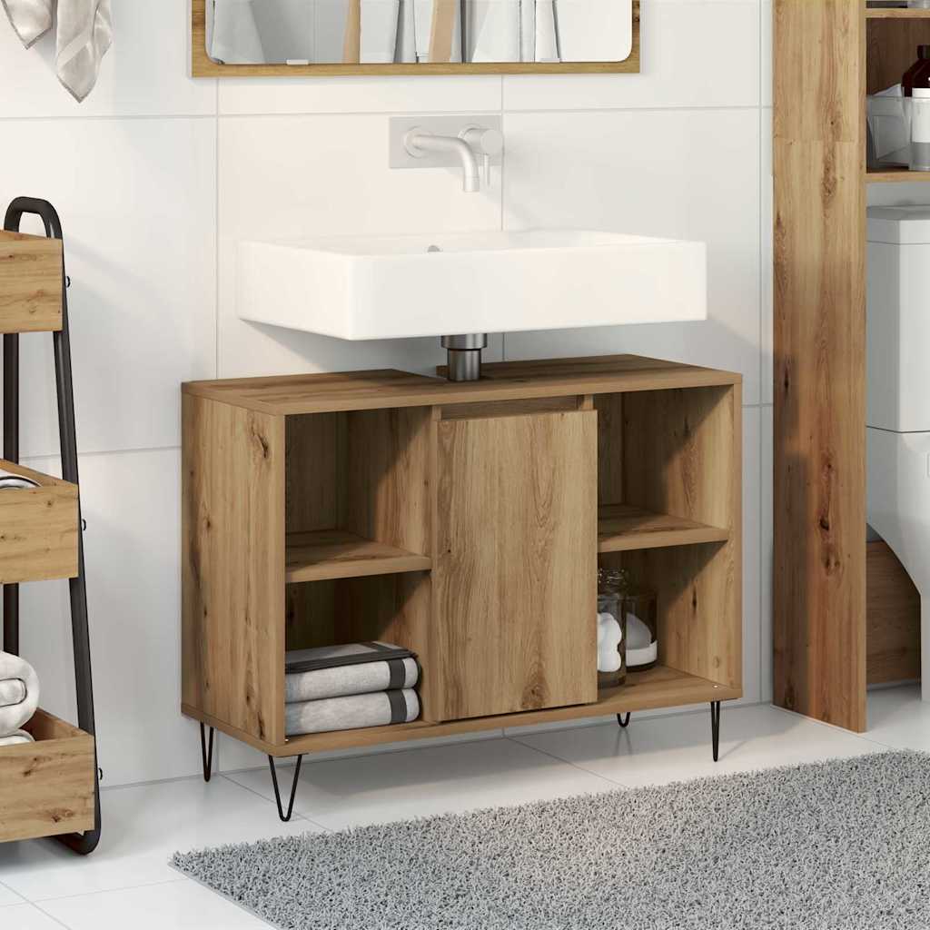 Bathroom Cabinet Artisan Oak 80 x 33 x 60 cm Engineered Wood