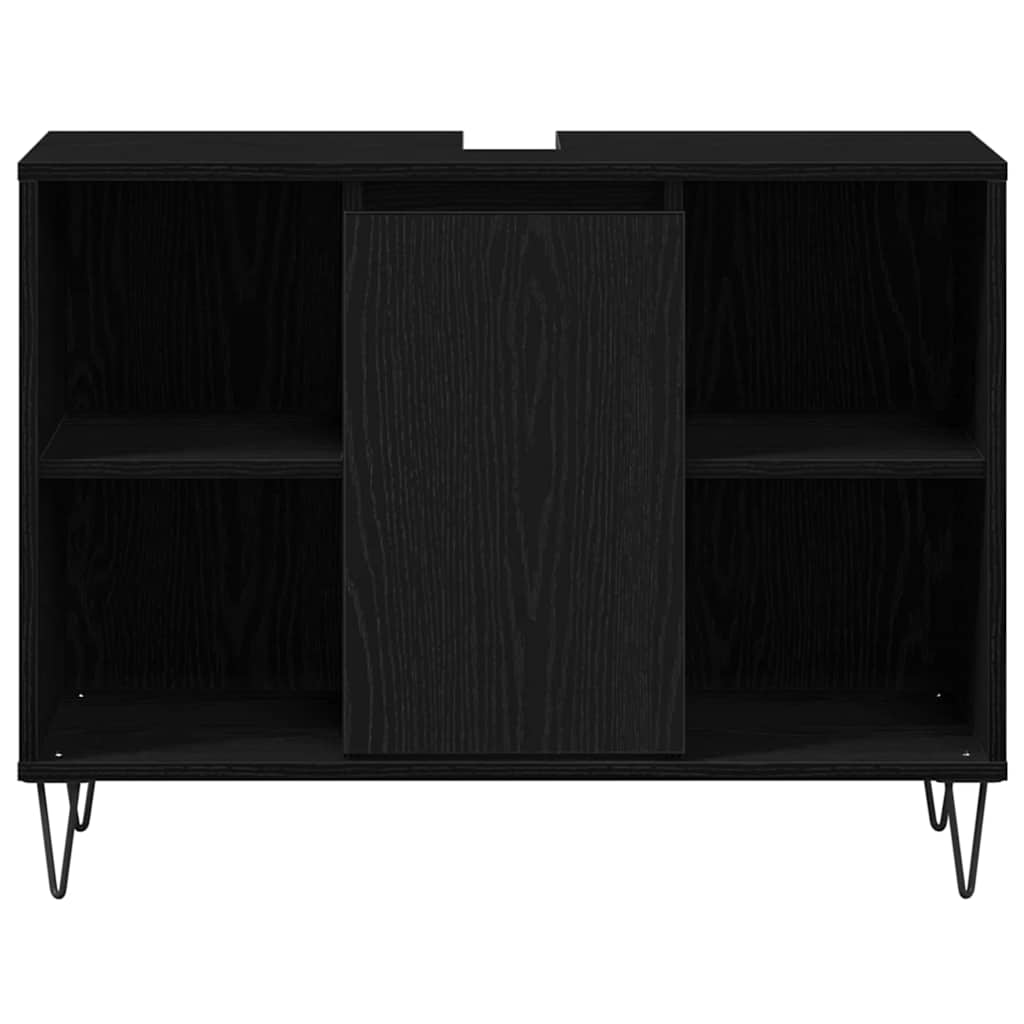 Bathroom Cabinet Black 80 x 33 x 60 cm Engineered Wood
