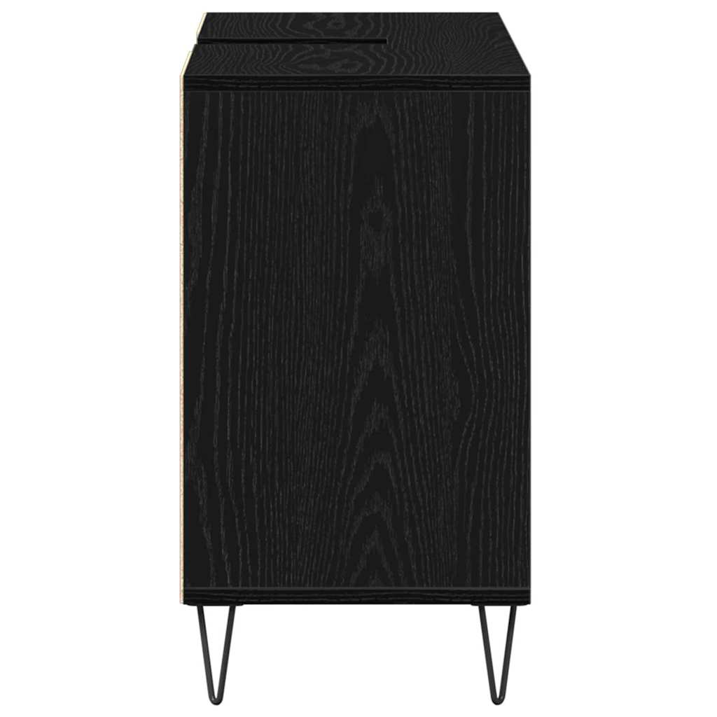 Bathroom Cabinet Black 80 x 33 x 60 cm Engineered Wood