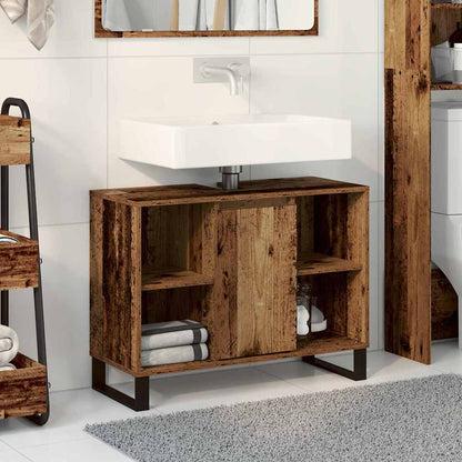 Bathroom Cabinet Old Wood 80 x 33 x 60 cm Engineered Wood
