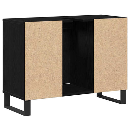 Bathroom Cabinet Black 80 x 33 x 60 cm Engineered Wood