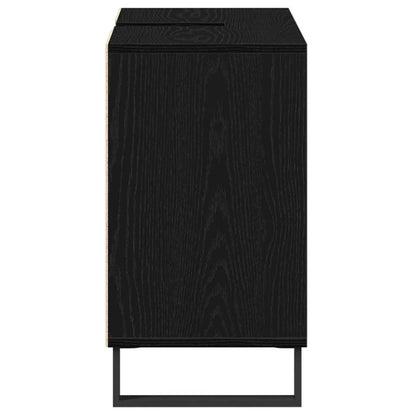 Bathroom Cabinet Black 80 x 33 x 60 cm Engineered Wood