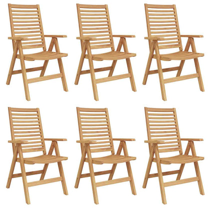 Garden Chair 6 pcs Brown 52 x 64.5 x 108 cm Solid teak wood