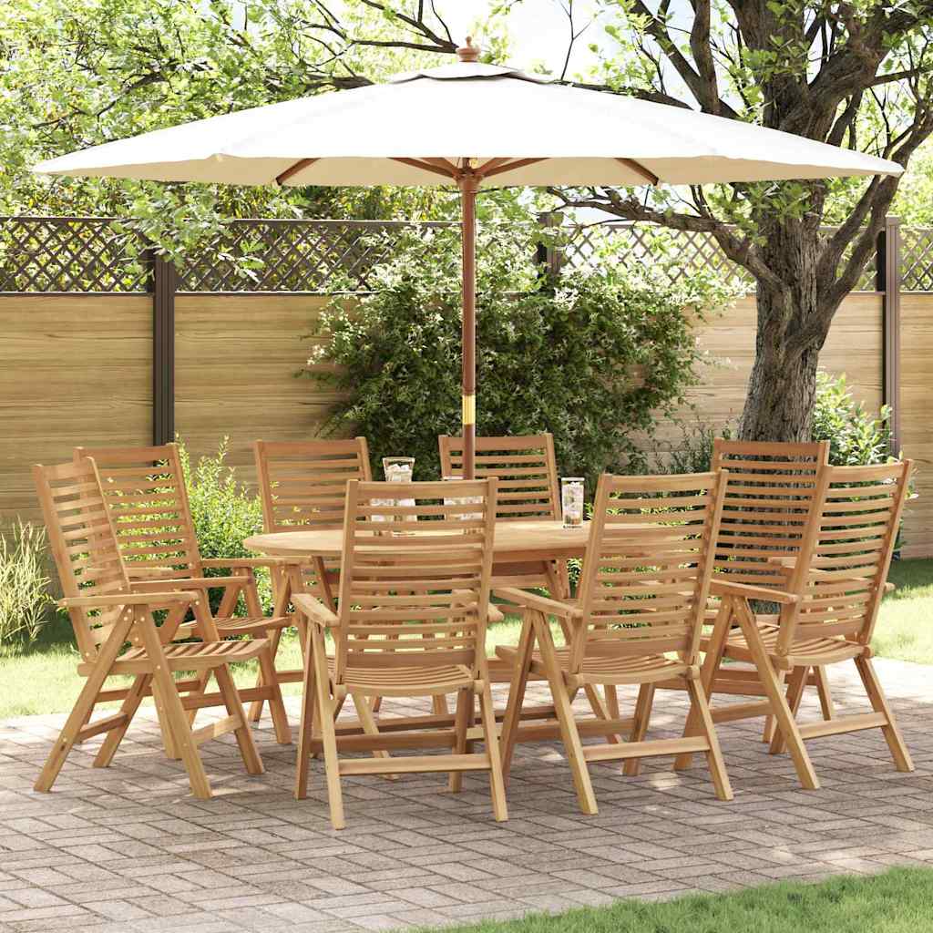 Garden Chair 8 pcs Brown 52 x 64.5 x 108 cm Solid teak wood