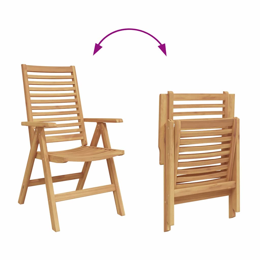 Garden Chair 8 pcs Brown 52 x 64.5 x 108 cm Solid teak wood