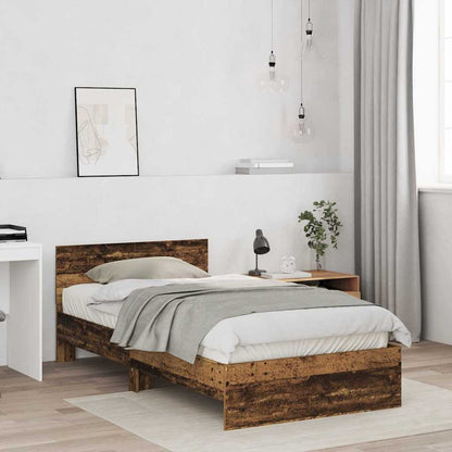 Bed Frame with Headboard Old Wood 100 x 200 cm Engineered wood