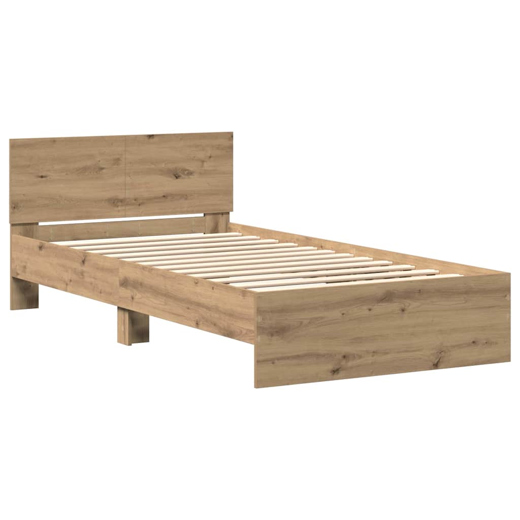 Bed Frame Artisan Oak 100 x 200 cm Engineered wood