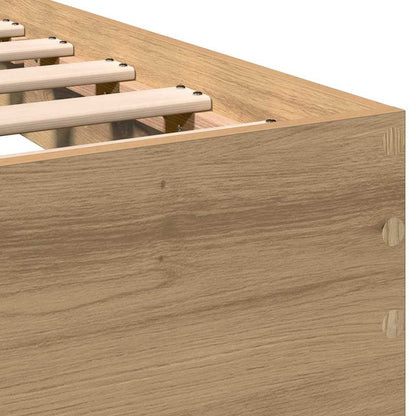 Bed Frame Artisan Oak 120 x 190 cm Engineered wood