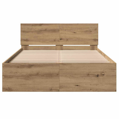 Bed Frame Artisan Oak 120 x 190 cm Engineered wood